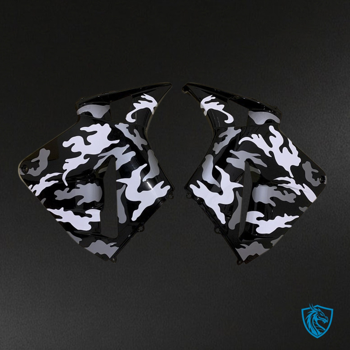 Honda CBR600RR (2003-2004) White, Black & Gray Camo - MERGEment Motorcycle Fairings Kit