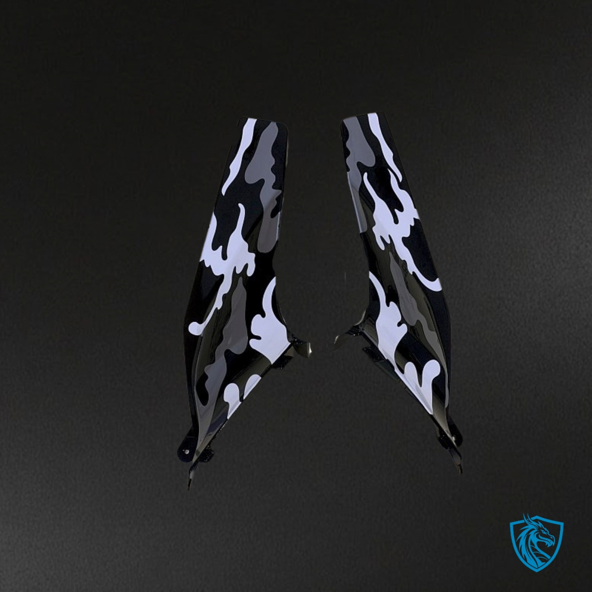 Honda CBR600RR (2003-2004) White, Black & Gray Camo - MERGEment Motorcycle Fairings Kit