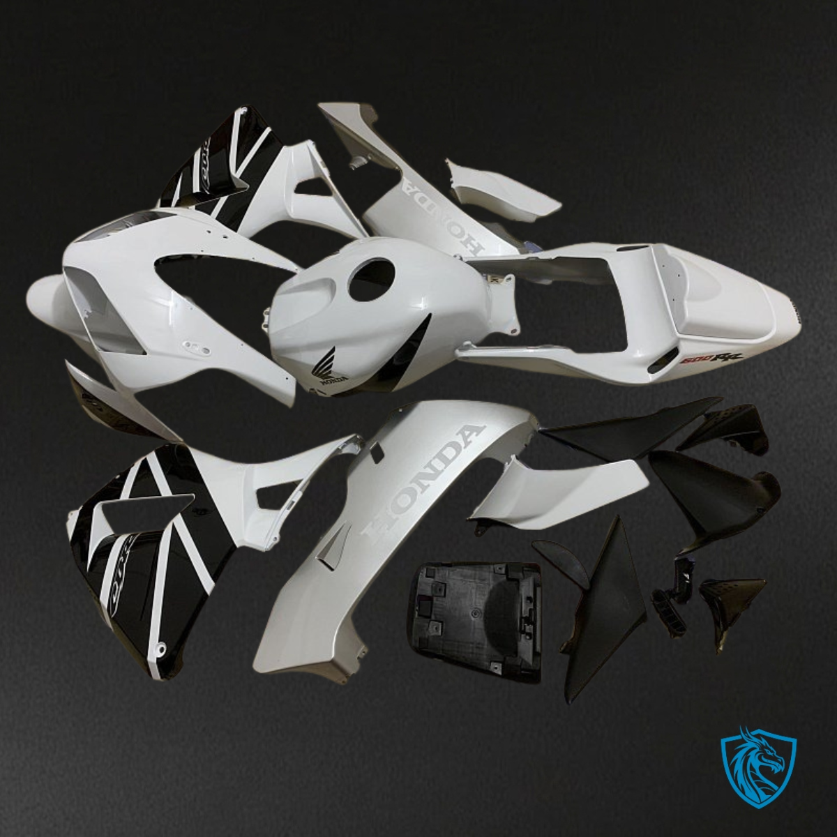 Honda CBR600RR (2003-2004) White, Black & Silver Fairing Kit | ABS Bodywork