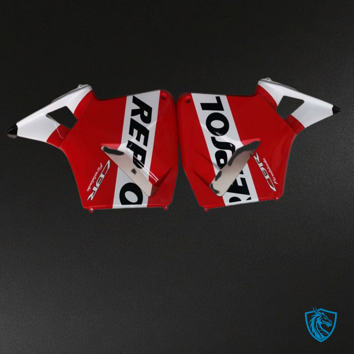 Honda CBR600RR (2003-2004) White & Red Repsol with Logo Fairing Kit - Aftermarket ABS Bodywork