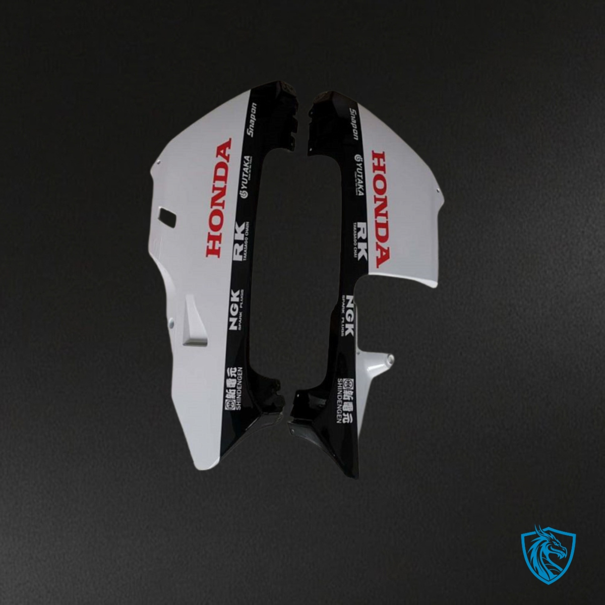 Honda CBR600RR (2003-2004) White & Red Repsol with Logo Fairing Kit - Aftermarket ABS Bodywork