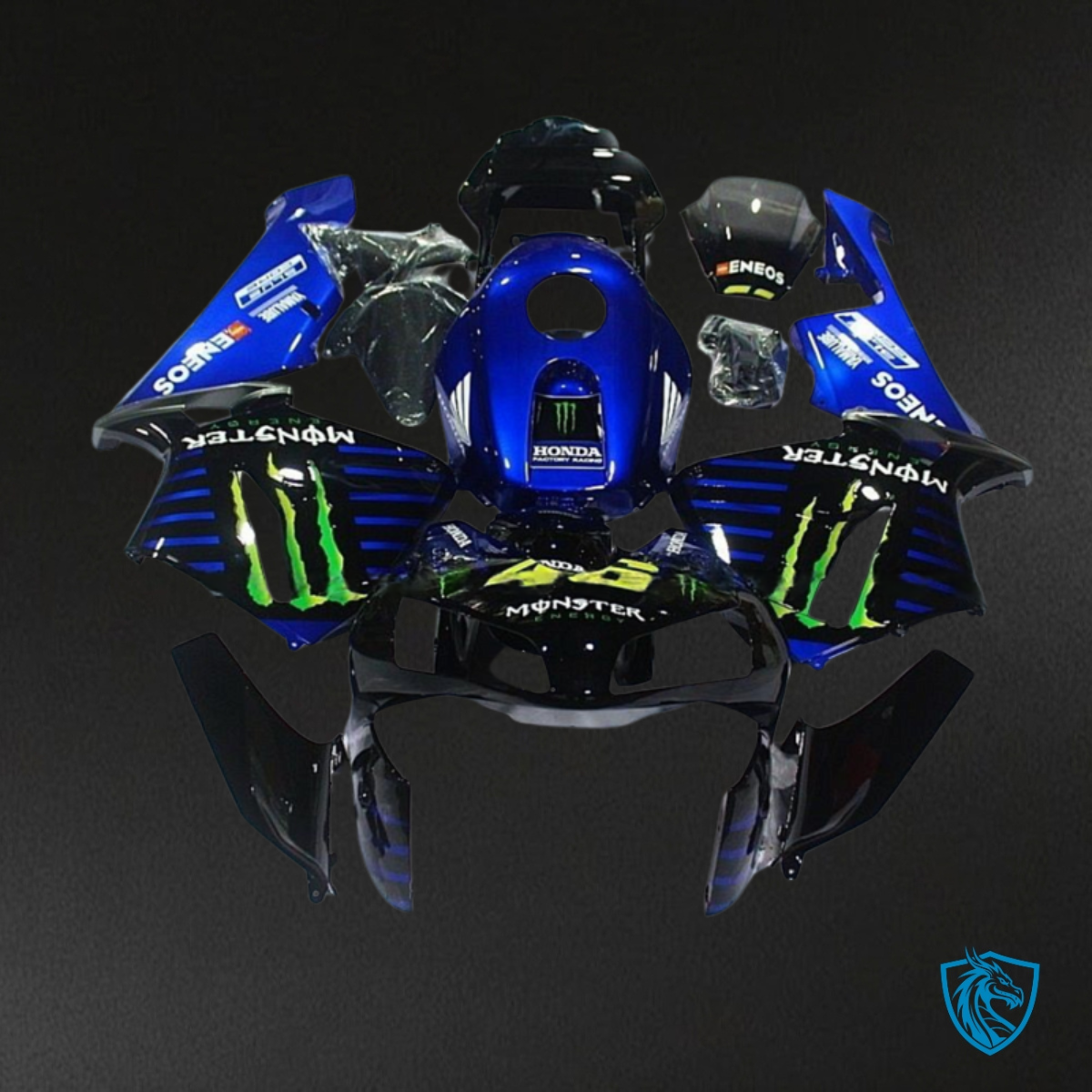 Honda CBR600RR (2003-2004) Blue & Black Fairing Kit | ABS Bodywork