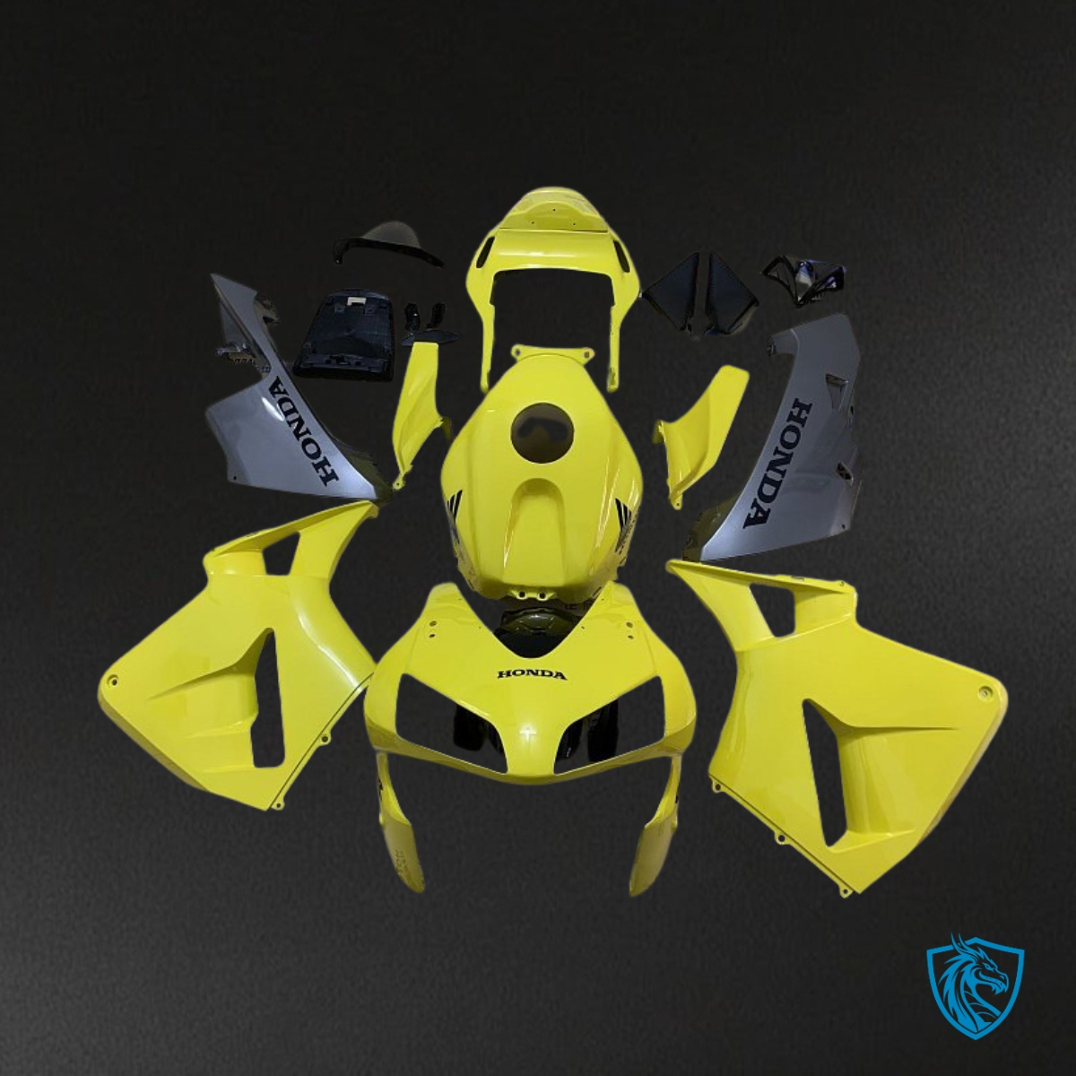 Honda CBR600RR (2003-2004) Yellow & Black - MERGEment Motorcycle Fairings Kit