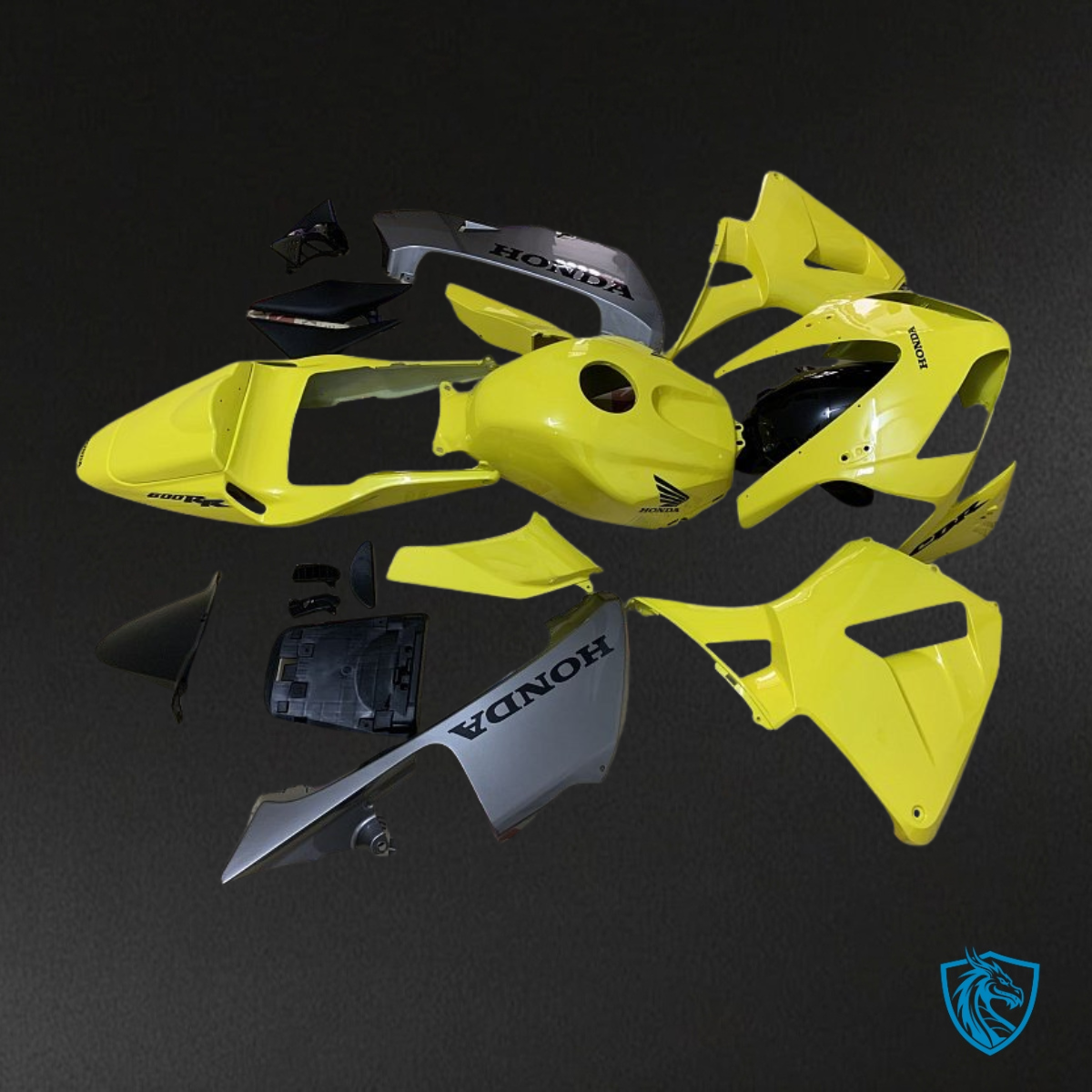 Honda CBR600RR (2003-2004) Yellow & Black - MERGEment Motorcycle Fairings Kit