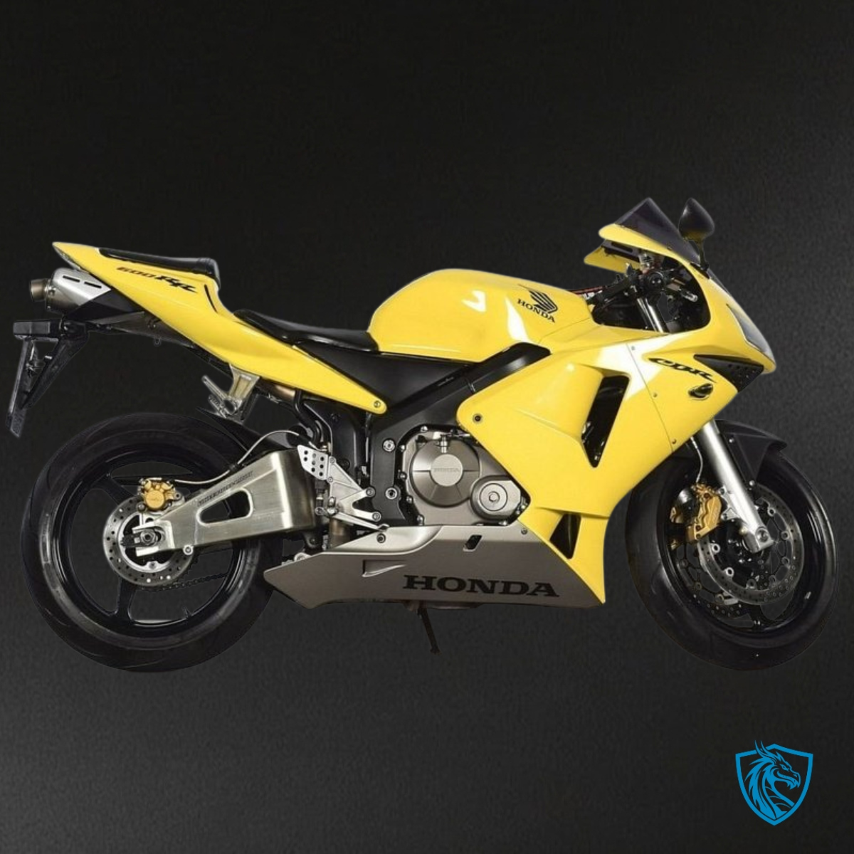 Honda CBR600RR (2003-2004) Yellow & Black Fairing Kit - Aftermarket ABS Bodywork
