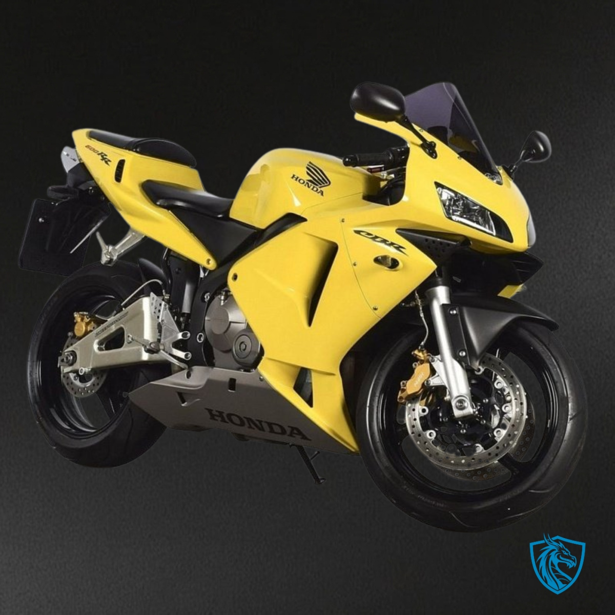 Honda CBR600RR (2003-2004) Yellow & Black Fairing Kit - Aftermarket ABS Bodywork