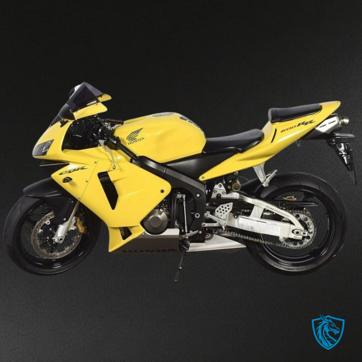 Honda CBR600RR (2003-2004) Yellow & Black Fairing Kit - Aftermarket ABS Bodywork