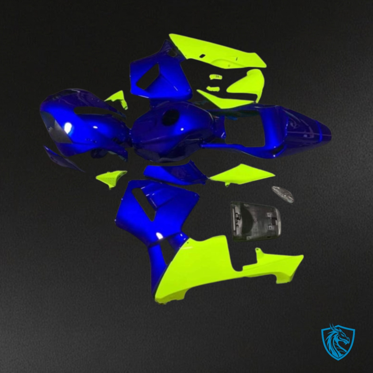 Honda CBR600RR (2003-2004) Blue Bright & Yellow Fairing Kit - Aftermarket ABS Bodywork