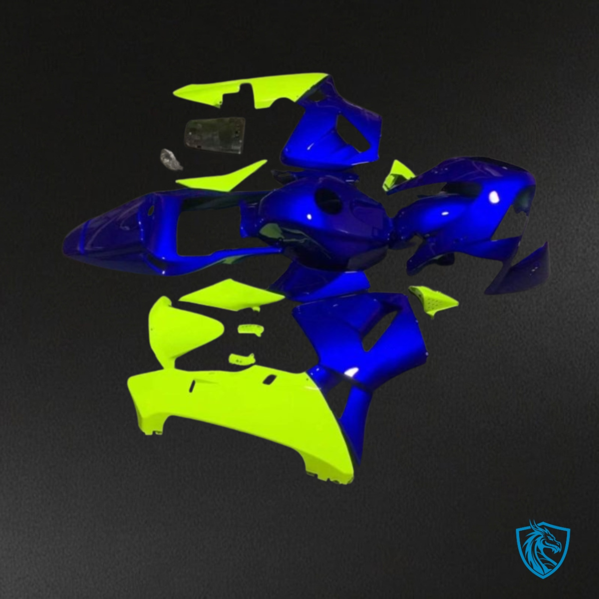 Honda CBR600RR (2003-2004) Blue Bright & Yellow Fairing Kit - Aftermarket ABS Bodywork
