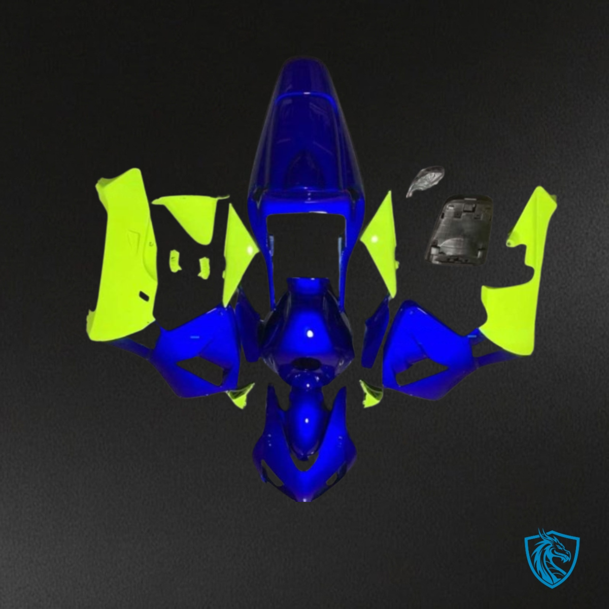 Honda CBR600RR (2003-2004) Blue Bright & Yellow Fairing Kit - Aftermarket ABS Bodywork