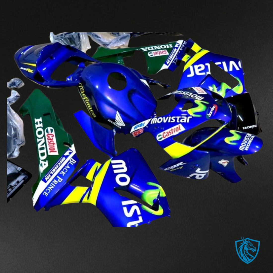 Honda CBR600RR (2003-2004) Blue & Yellow - Custom ABS Fairing Kit