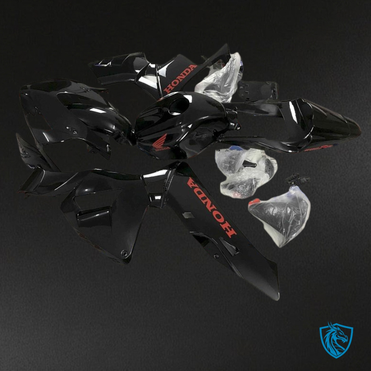 Honda CBR600RR (2003-2004) Gloss Black - Custom ABS Fairing Kit