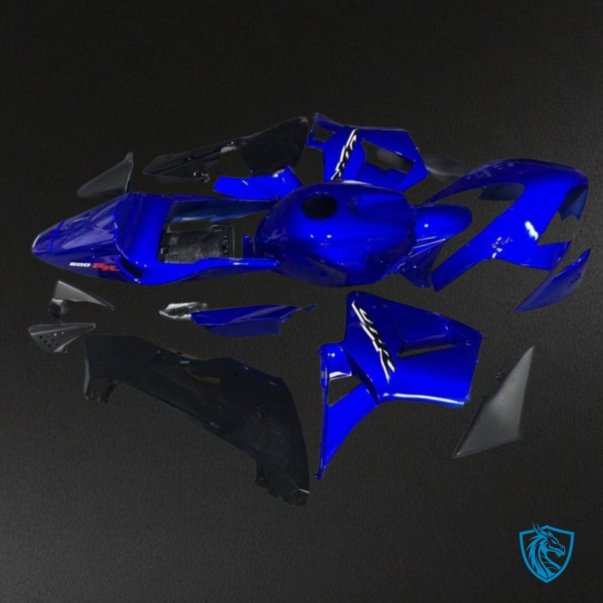 Honda CBR600RR (2003-2004) Blue & Black - Custom ABS Fairing Kit