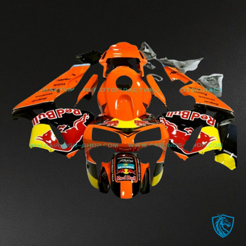 Honda CBR600RR (2003-2004) Orange & Black Red Bull Fairing Kit - Aftermarket ABS Bodywork