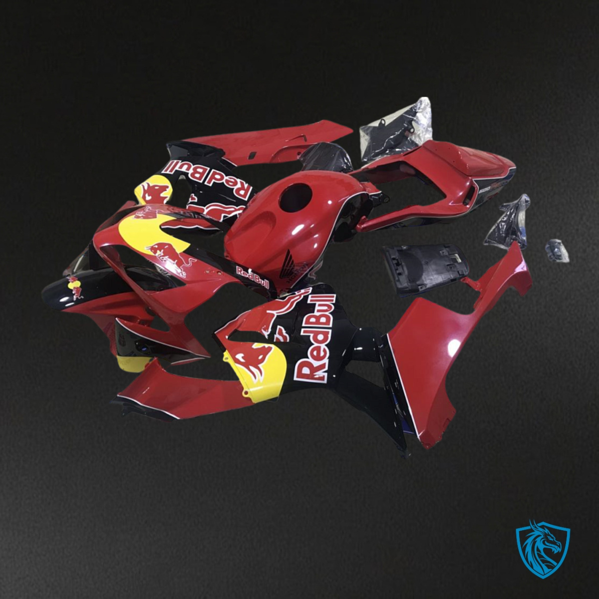 Honda CBR600RR (2003-2004) Red & Black Red Bull Fairing Kit | ABS Bodywork