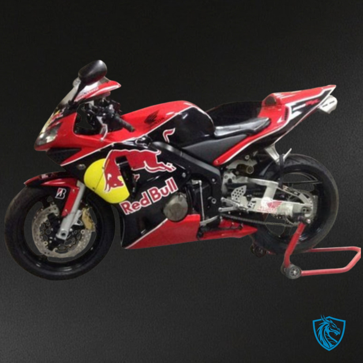 Honda CBR600RR (2003-2004) Red Bull Red, Black & Yellow - Custom ABS Fairing Kit