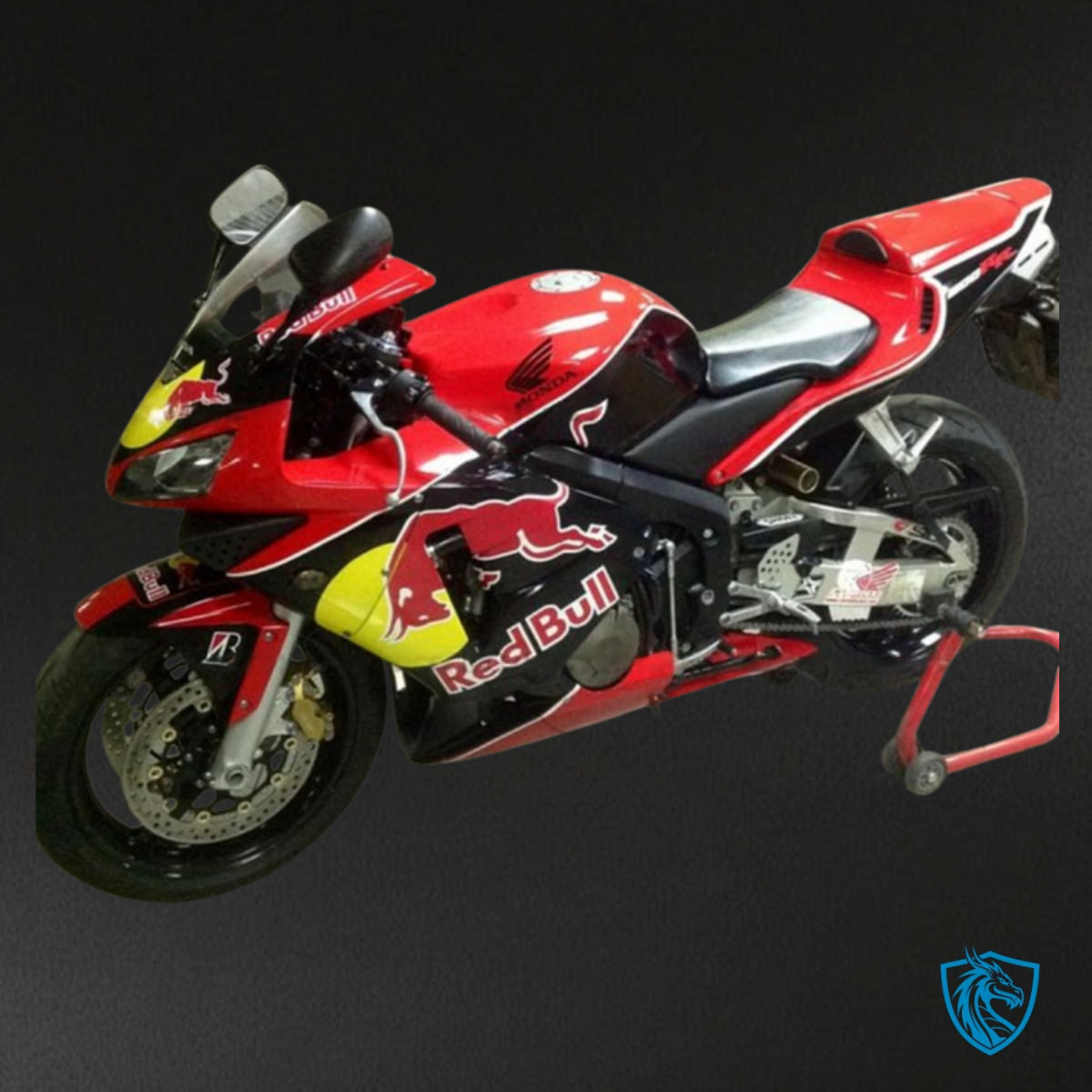 Honda CBR600RR (2003-2004) Red Bull Red, Black & Yellow - Custom ABS Fairing Kit