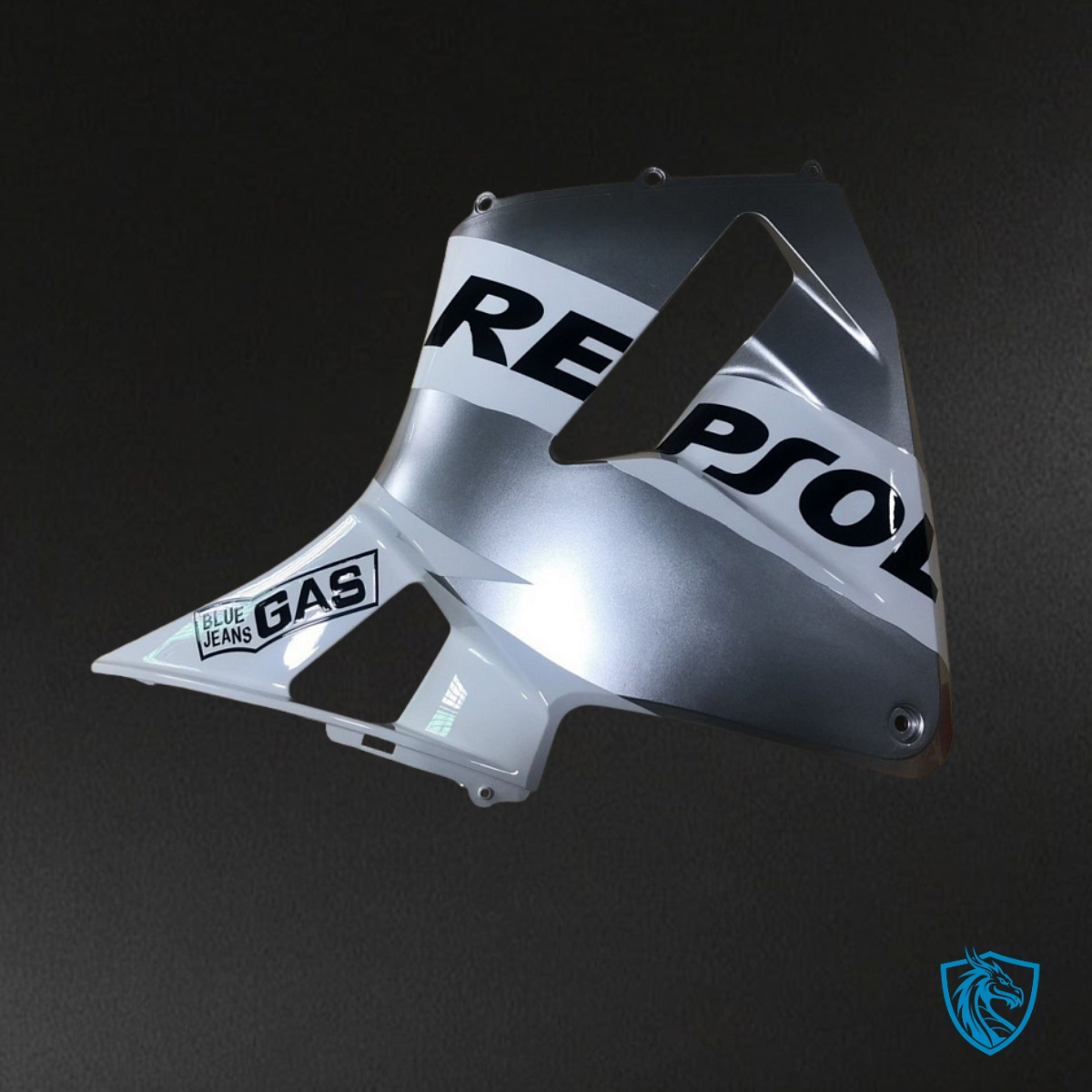 Honda CBR600RR (2003-2004) White & Silver Repsol - Custom ABS Fairing Kit