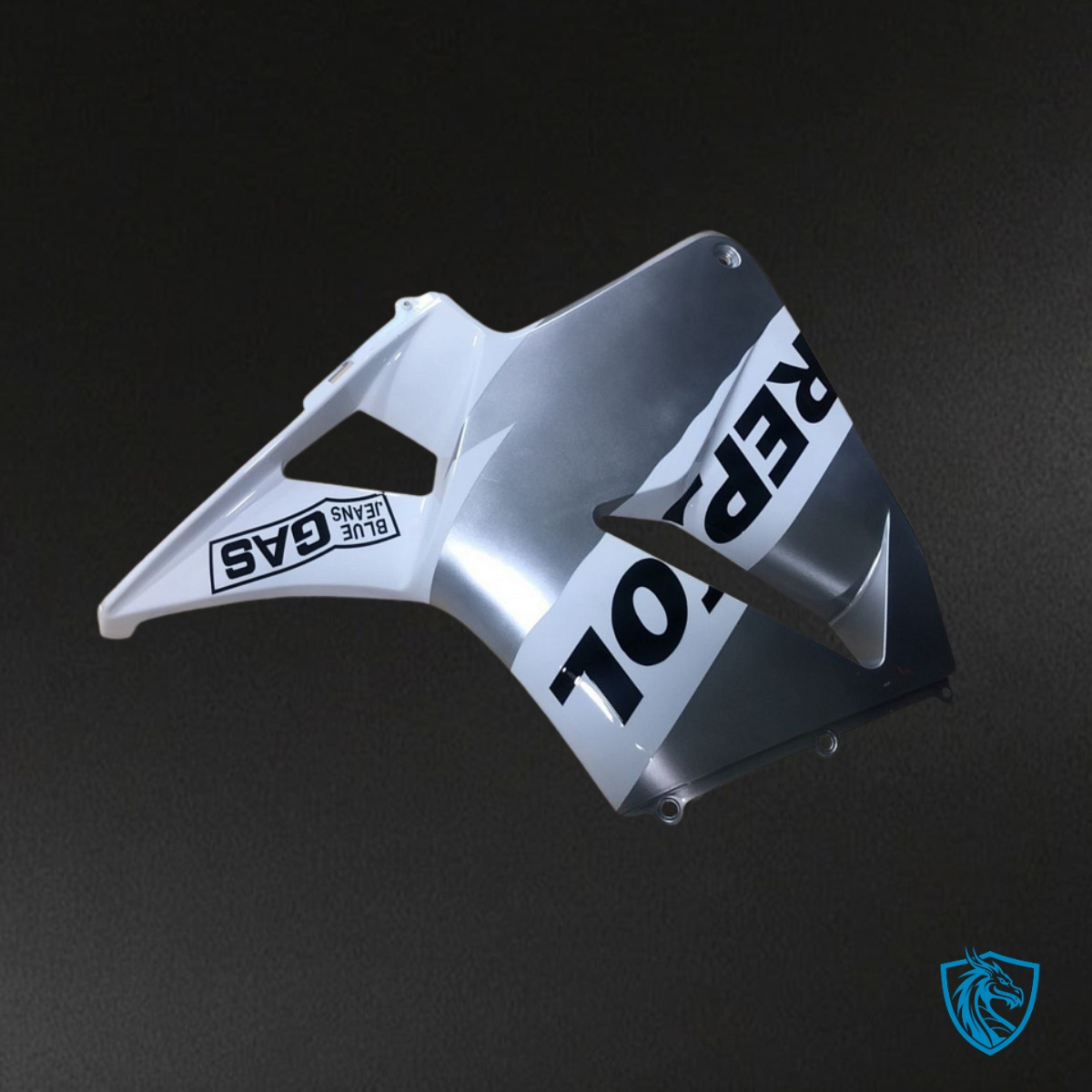 Honda CBR600RR (2003-2004) White & Silver Repsol - Custom ABS Fairing Kit