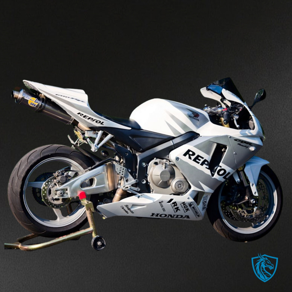 Honda CBR600RR (2003-2004) Repsol White & Silver - Custom ABS Fairing Kit