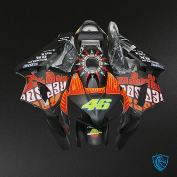 Honda CBR600RR (2003-2004) Black & Orange Rossi Fairing Kit | ABS Bodywork