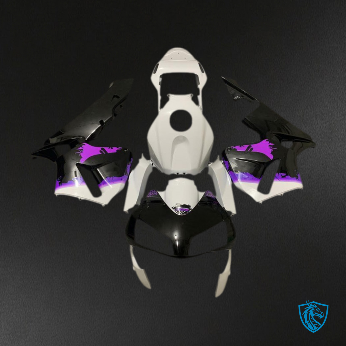 Honda CBR600RR (2003-2004) Purple Splash Motorcycle - Custom ABS Fairing Kit