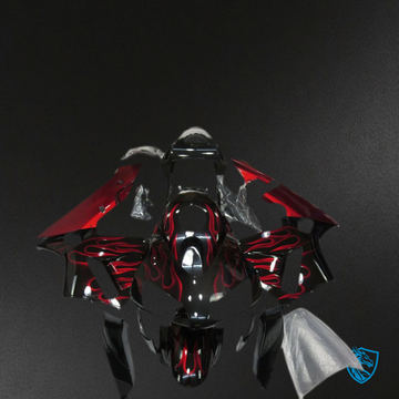 Honda CBR600RR (2003-2004) Red Flame - Custom ABS Fairing Kit