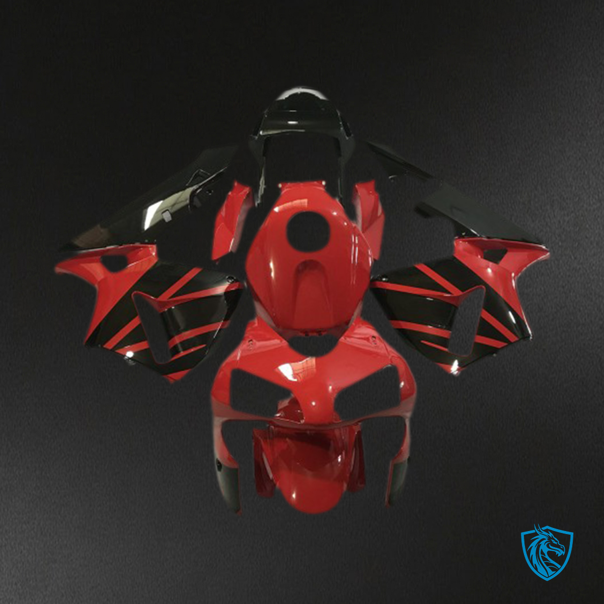 Honda CBR600RR (2003-2004) Red & Black - MERGEment Motorcycle Fairings Kit