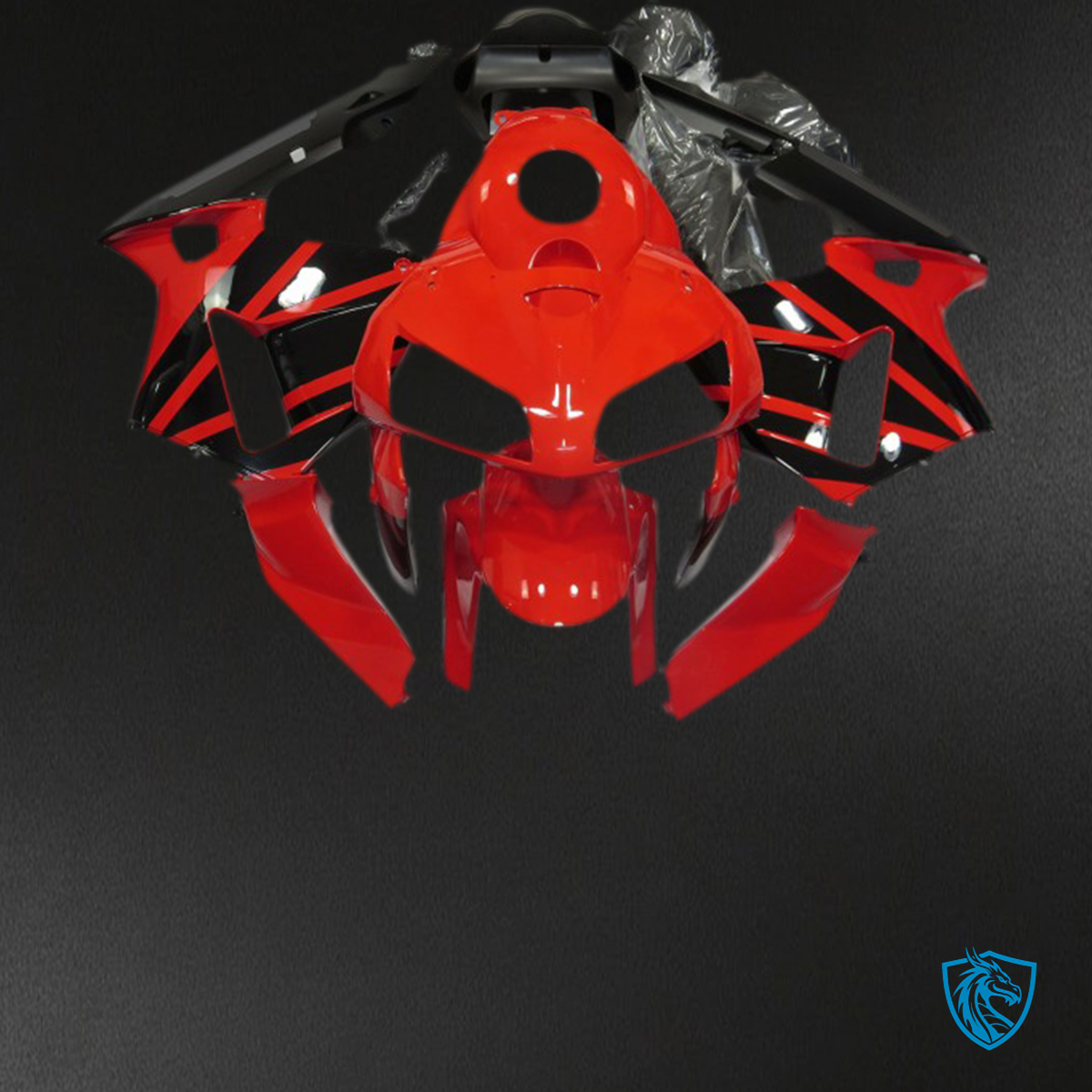 Honda CBR600RR (2003-2004) Red & Black OEM Style - MERGEment Motorcycle Fairings Kit