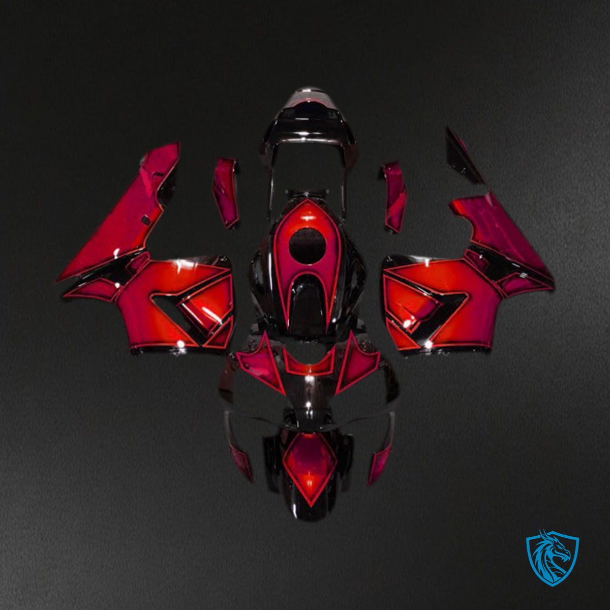 Honda CBR600RR (2003-2004) Special Design Red - Fairing Kit | ABS Bodywork