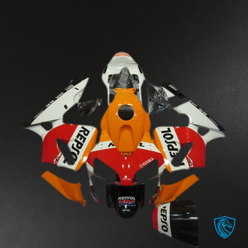 Honda CBR600RR (2003-2004) White & Orange Repsol - Fairing Kit | ABS Bodywork
