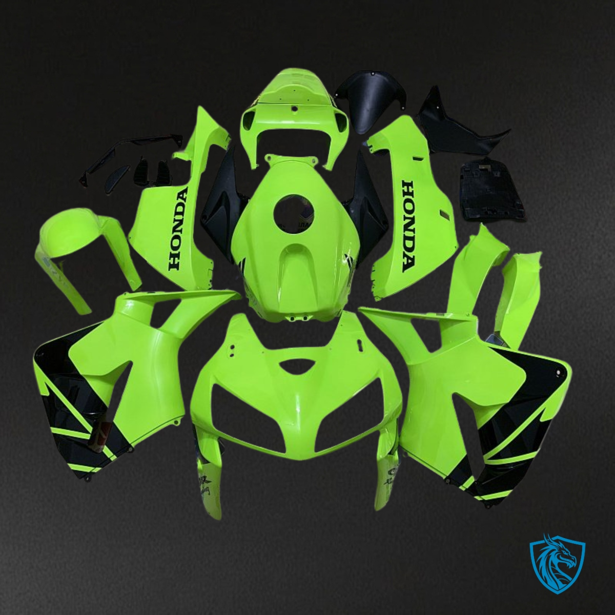Honda CBR600RR (2005-2006) Green & Black - MERGEment Motorcycle Fairings Kit