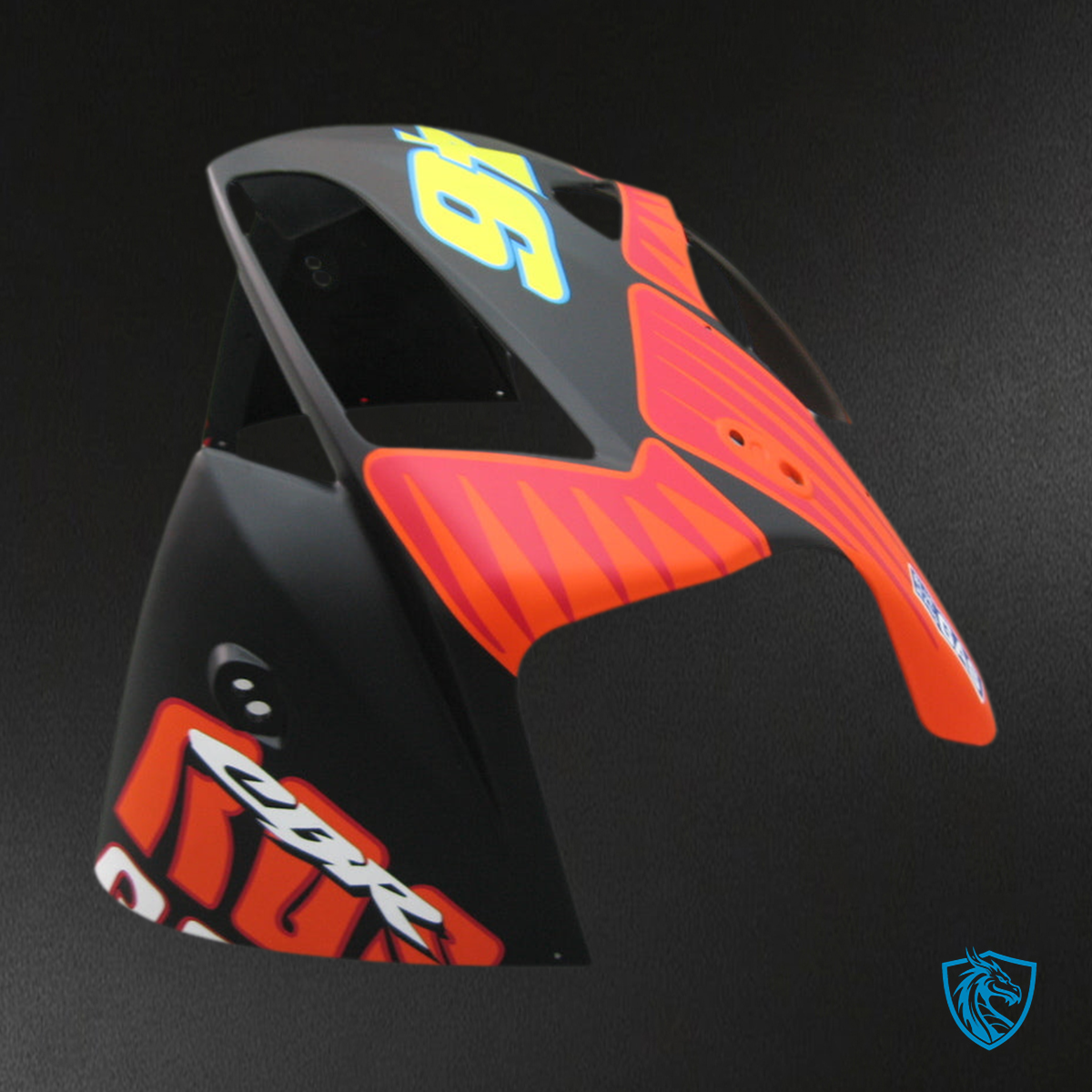Honda CBR600RR (2005-2006) Black Matt & Red Generic Fairings Kit - Aftermarket ABS Bodywork