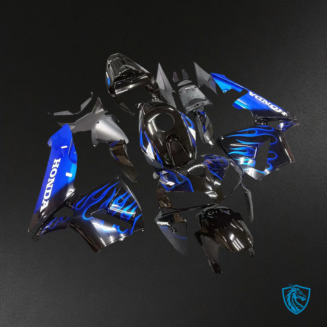 Honda CBR600RR (2005-2006) Black & Blue - Fairing Kit