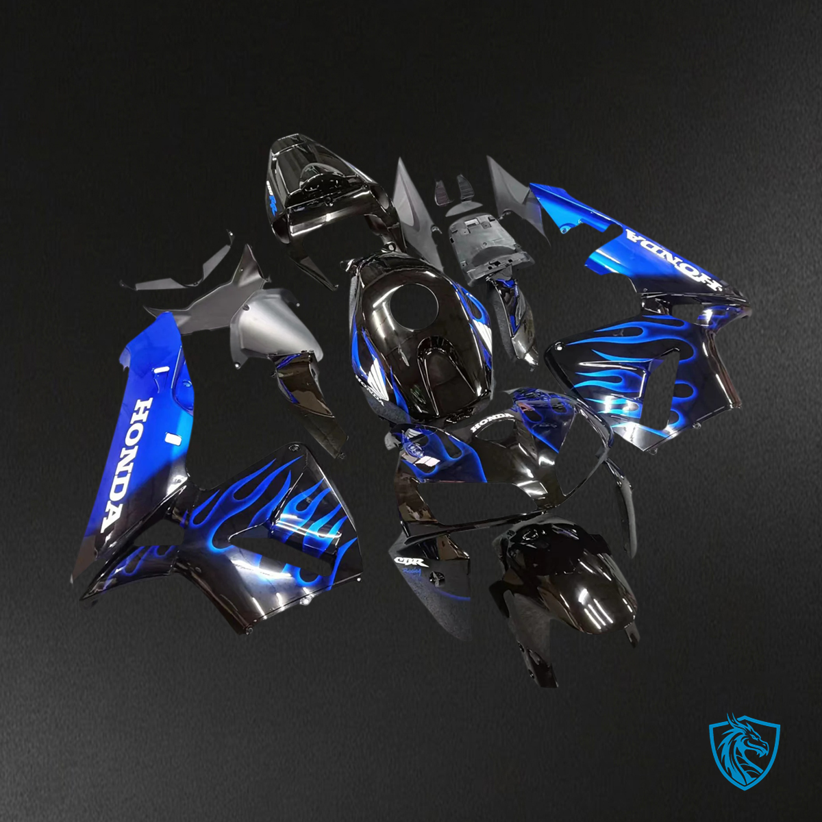 Honda CBR600RR (2005-2006) Black & Blue - Fairing Kit