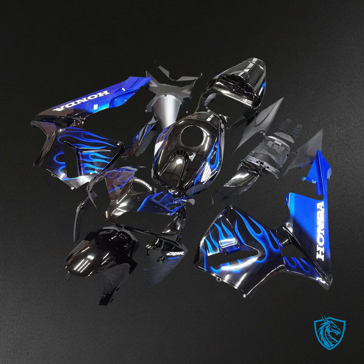 Honda CBR600RR (2005-2006) Black & Blue - Fairing Kit