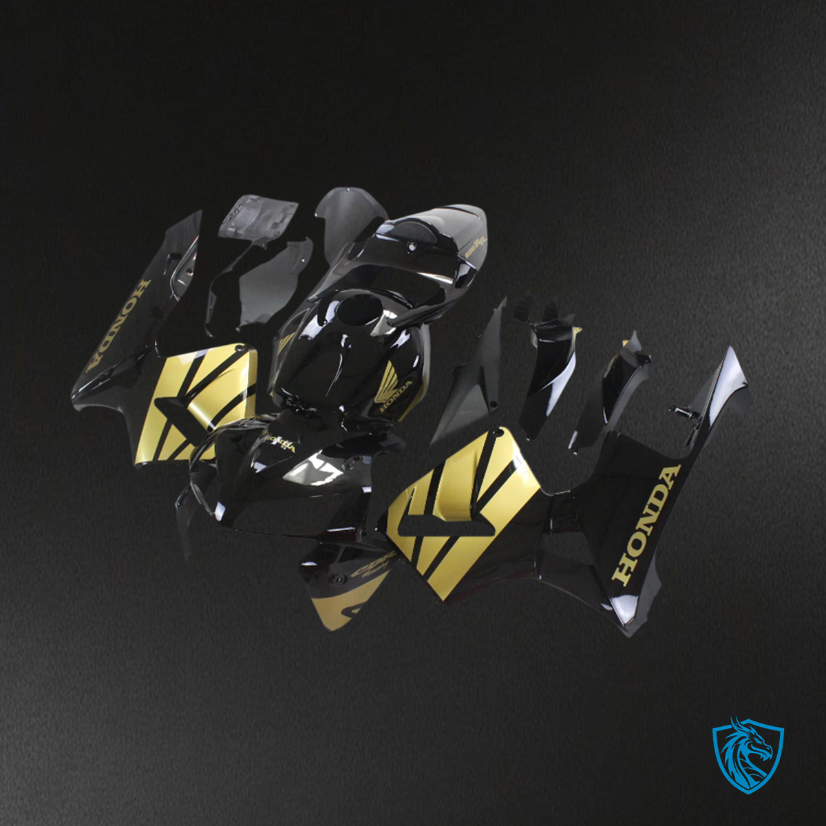 Honda CBR600RR (2005-2006) Black & Gold - Fairing Kit