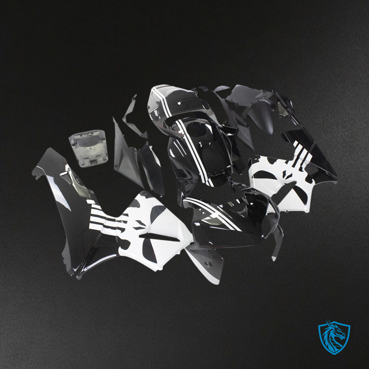 Honda CBR600RR (2005-2006) Black & White - Fairing Kit