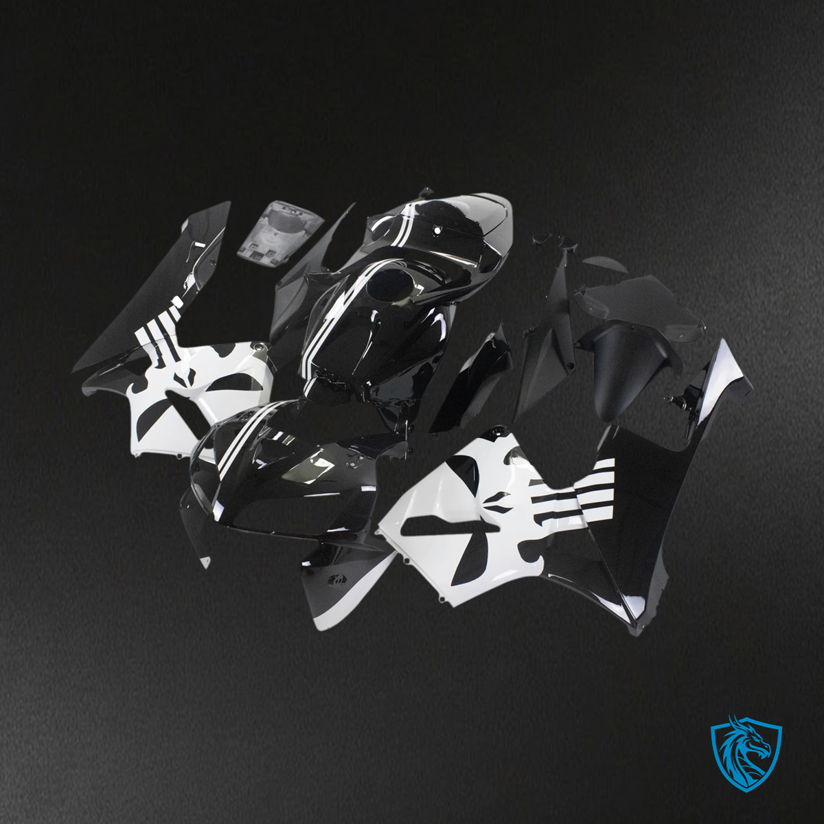Honda CBR600RR (2005-2006) Black & White - Fairing Kit