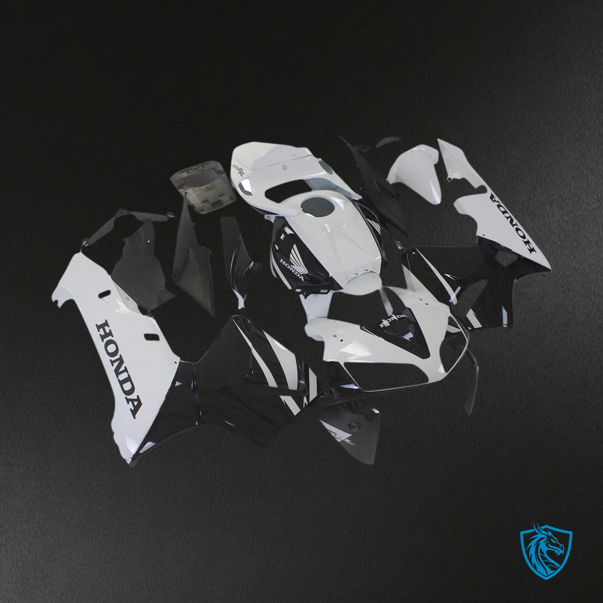 Honda CBR600RR (2005-2006) Black & White - Fairing Kit