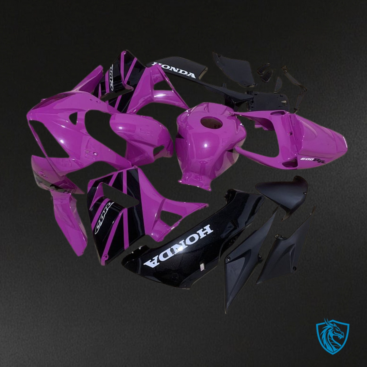 Honda CBR600RR (2005-2006) Pink & Black Fuchsia - MERGEment Motorcycle Fairings Kit