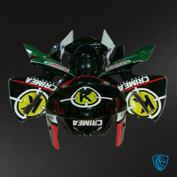Honda CBR600RR (2005-2006) Glossy Black, Green & Yellow Fairing Kit - Aftermarket ABS Bodywork