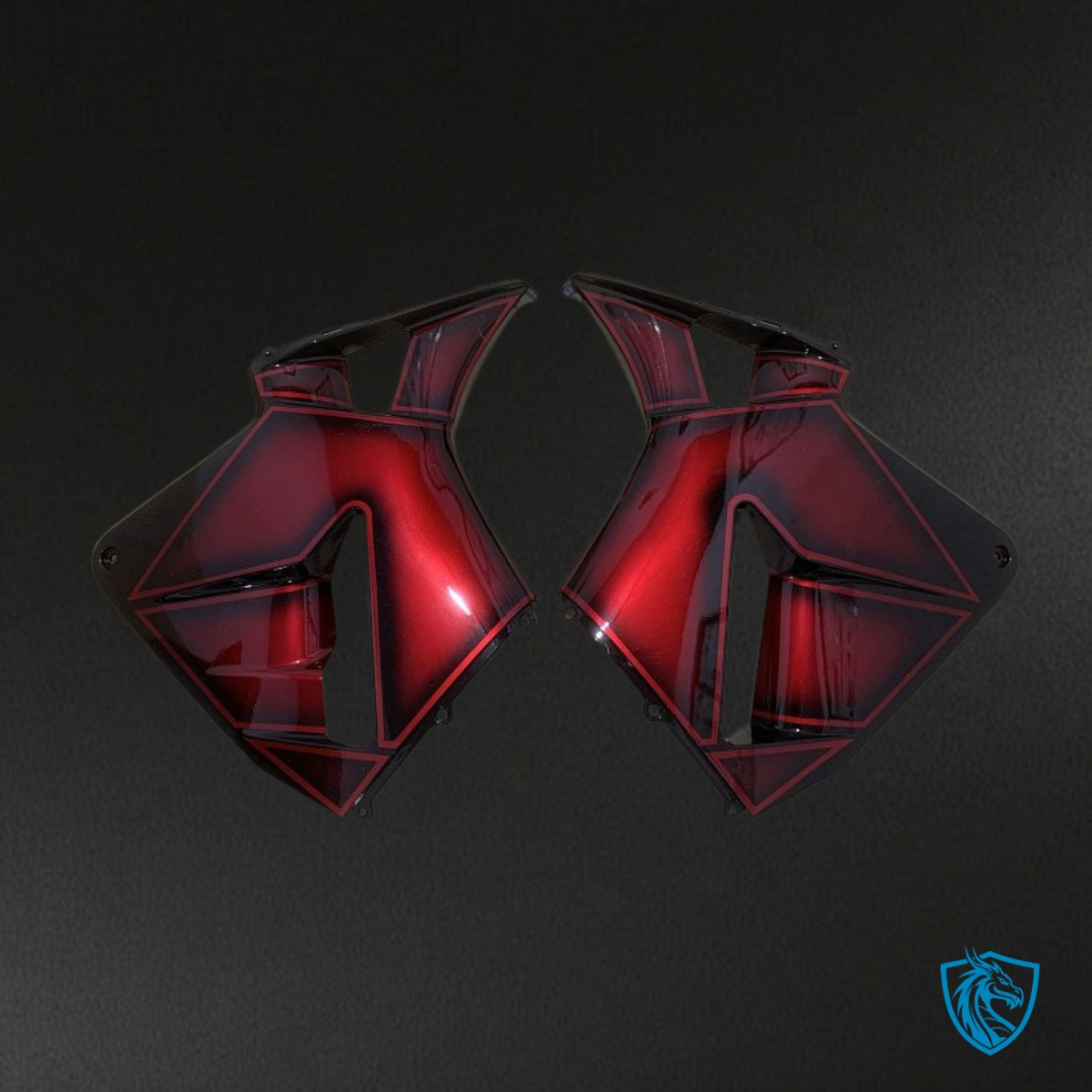 Honda CBR600RR (2005-2006) Black & Red Fairing Kit - Aftermarket ABS Bodywork
