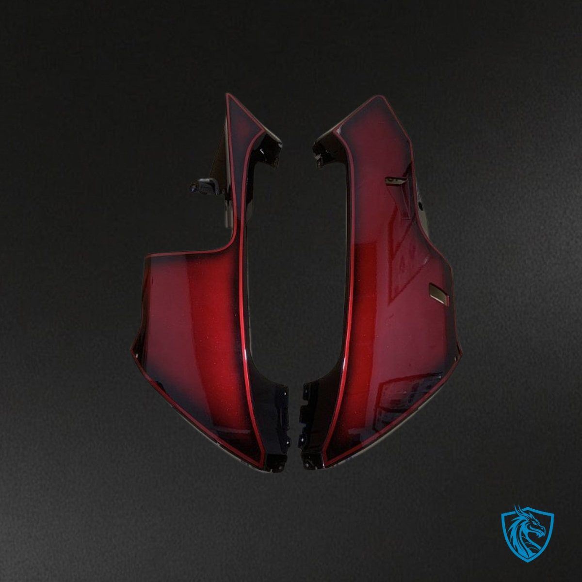 Honda CBR600RR (2005-2006) Black & Red Fairing Kit - Aftermarket ABS Bodywork