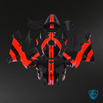 Honda CBR600RR (2005-2006) Glossy Black & Red - MERGEment Motorcycle Fairings Kit