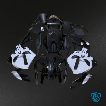 Honda CBR600RR (2005-2006) Black & White Skull - Custom ABS Fairing Kit
