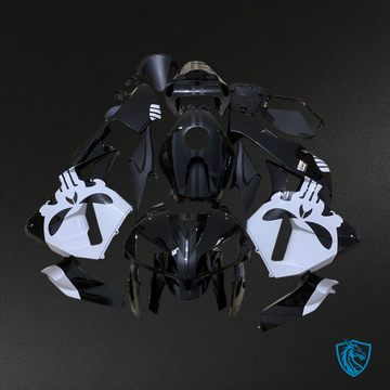 Honda CBR600RR (2005-2006) Black & White Skull - Custom ABS Fairing Kit
