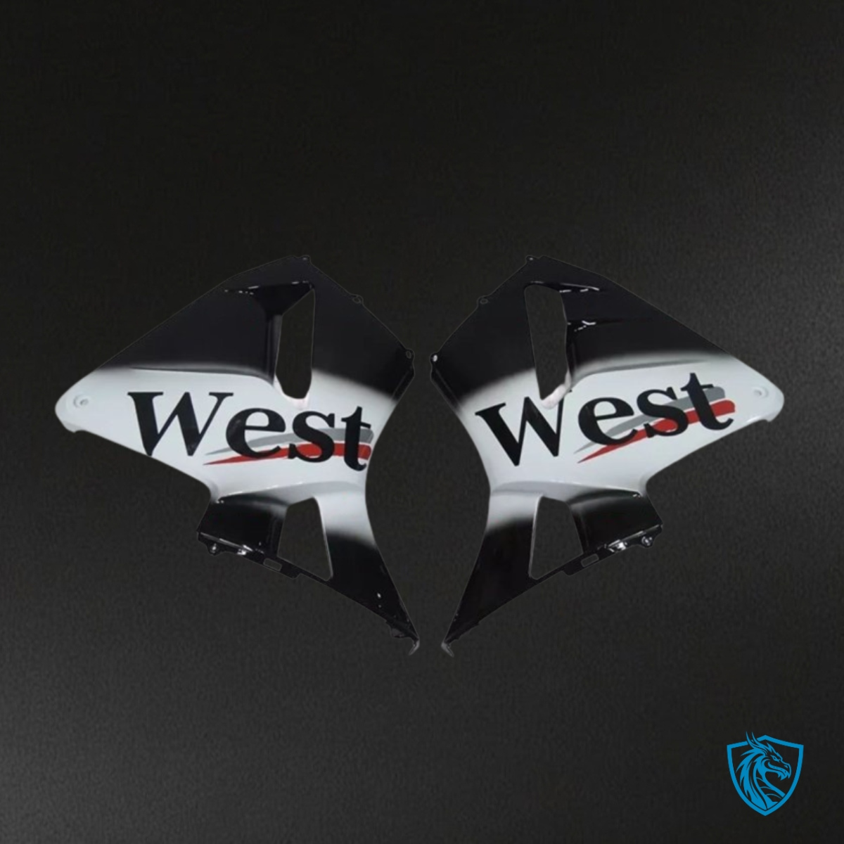 Honda CBR600RR (2005-2006) Black & White West Fairing Kit | ABS Bodywork