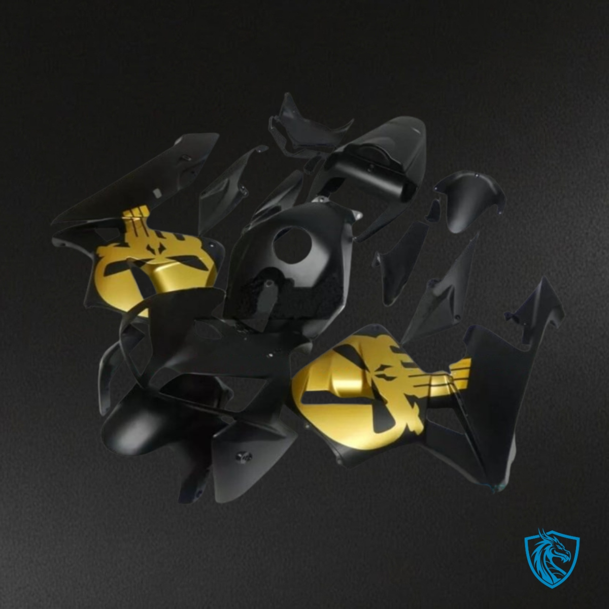 Honda CBR600RR (2005-2006) Black & Gold - MERGEment Motorcycle Fairings Kit