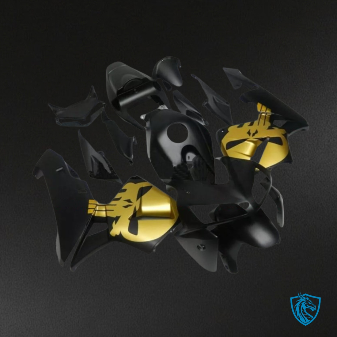 Honda CBR600RR (2005-2006) Black & Gold - MERGEment Motorcycle Fairings Kit